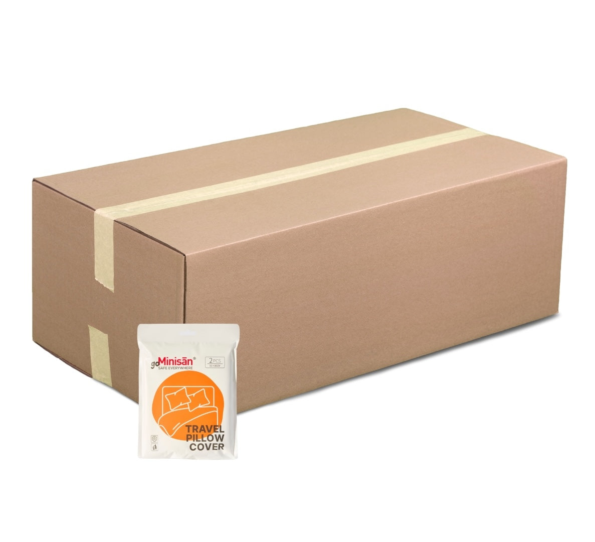 BOX - 200 PACKAGES TRAVEL PILLOW COVER